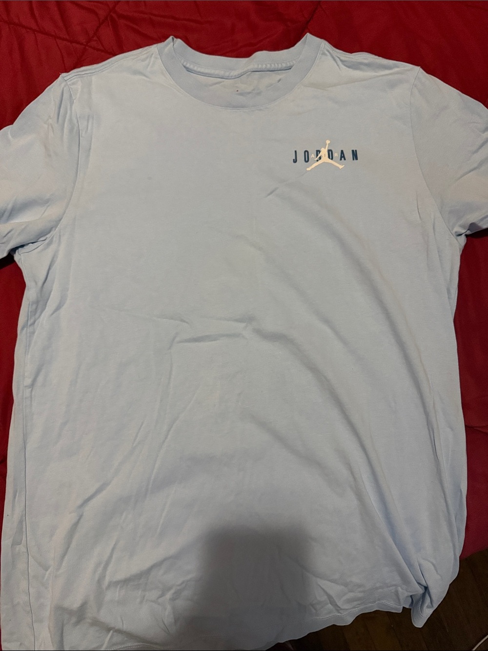 Jordan Men’s Pale Blue Crewneck T-Shirt with Chest Jumpman
